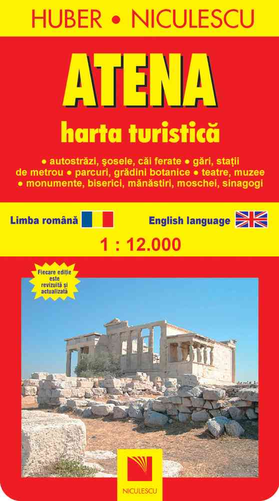 Atena. Harta turistică şi rutieră Editura NICULESCU imagine noua