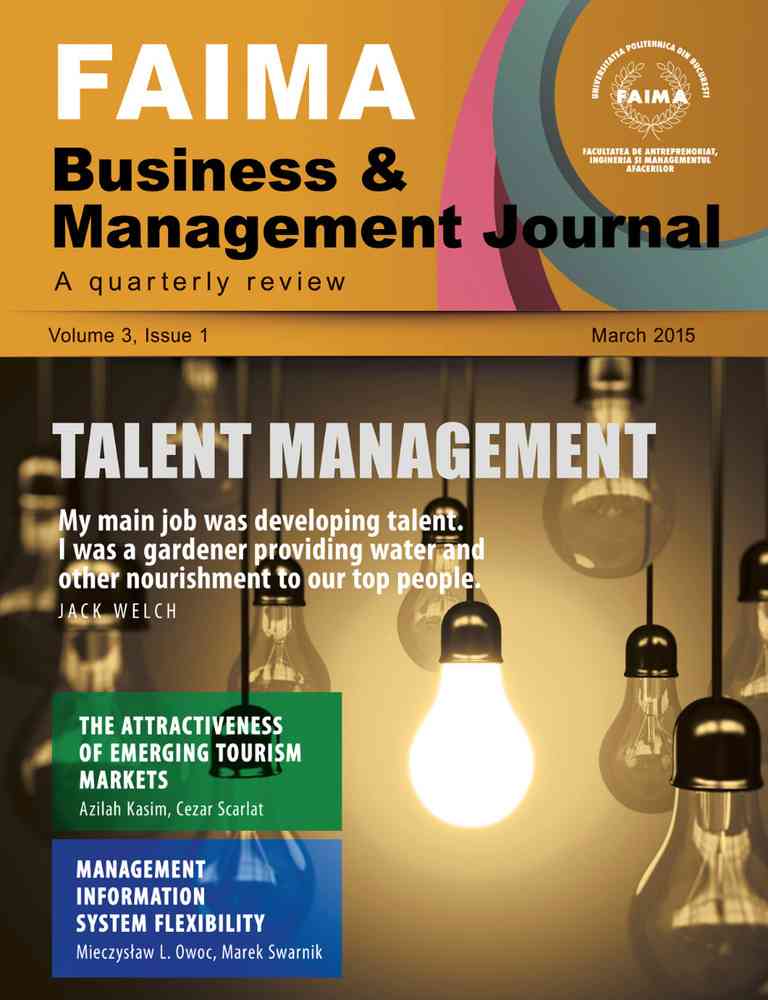 FAIMA Business & Management Journal – volume 3, issue 1, March 2015 Editura NICULESCU imagine noua