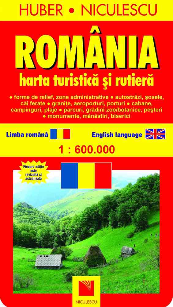 România. Hartă turistică şi rutieră Editura NICULESCU imagine noua